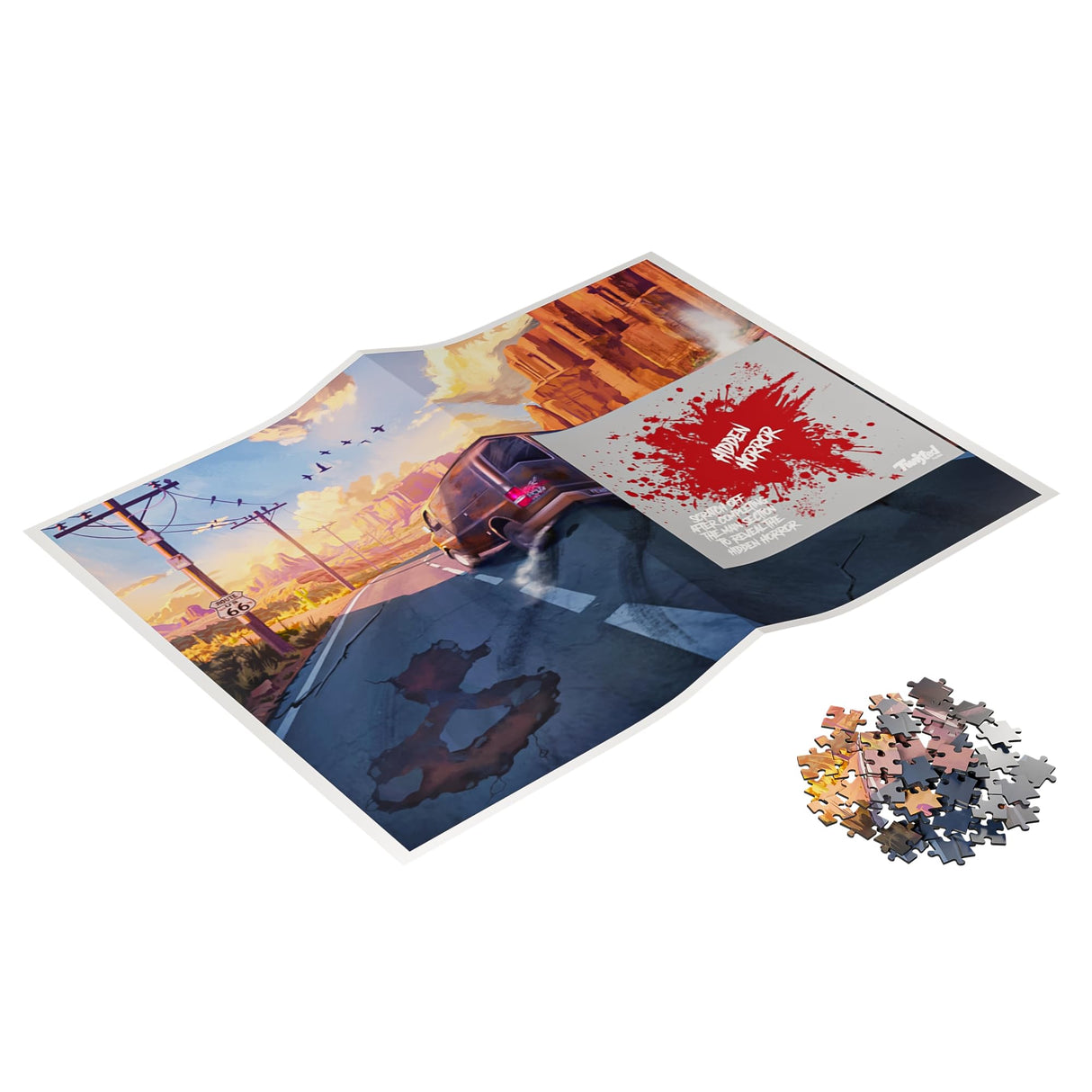 Twisted Puzzles - Hidden Horror Series: Road Trip, 1000 Piece Adult Jigsaw Puzzle, Halloween Puzzle, A Scare for Those Who Dare Twisted Puzzles