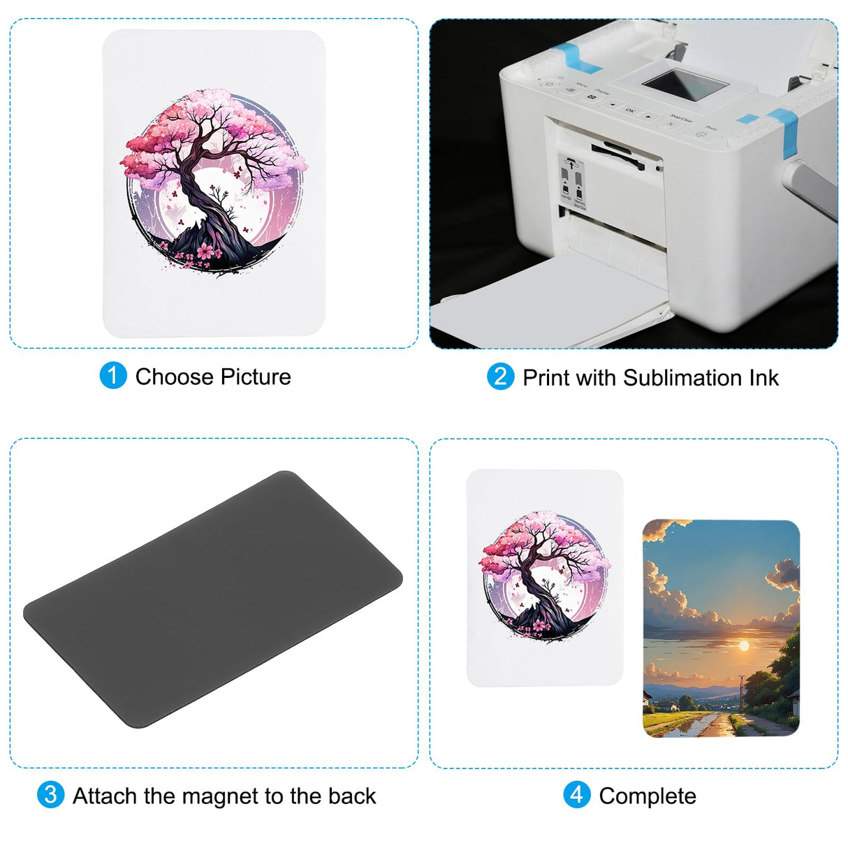 PATIKIL 3.5x2 in Sublimation Magnet Blanks, 10pcs Sublimation Blanks Products Personalized Refrigerator Magnets for Kitchen Fridge Home Decor, Rectangle PATIKIL