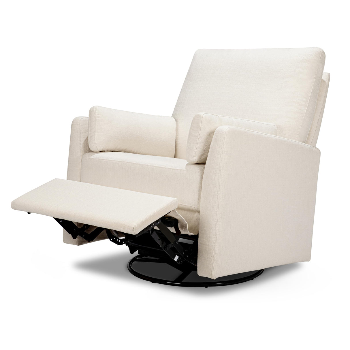Carter's by DaVinci Ethan Swivel Recliner in Performance Cream Linen, GREENGUARD Gold & CertiPUR-US® Certified DaVinci