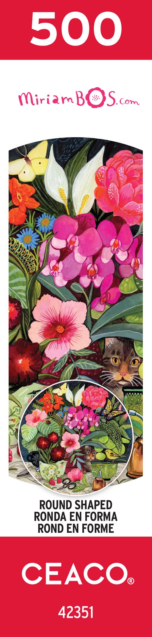 Ceaco - Miriam Bos - Patiently Waiting - 500 Piece Round Jigsaw Puzzle Ceaco