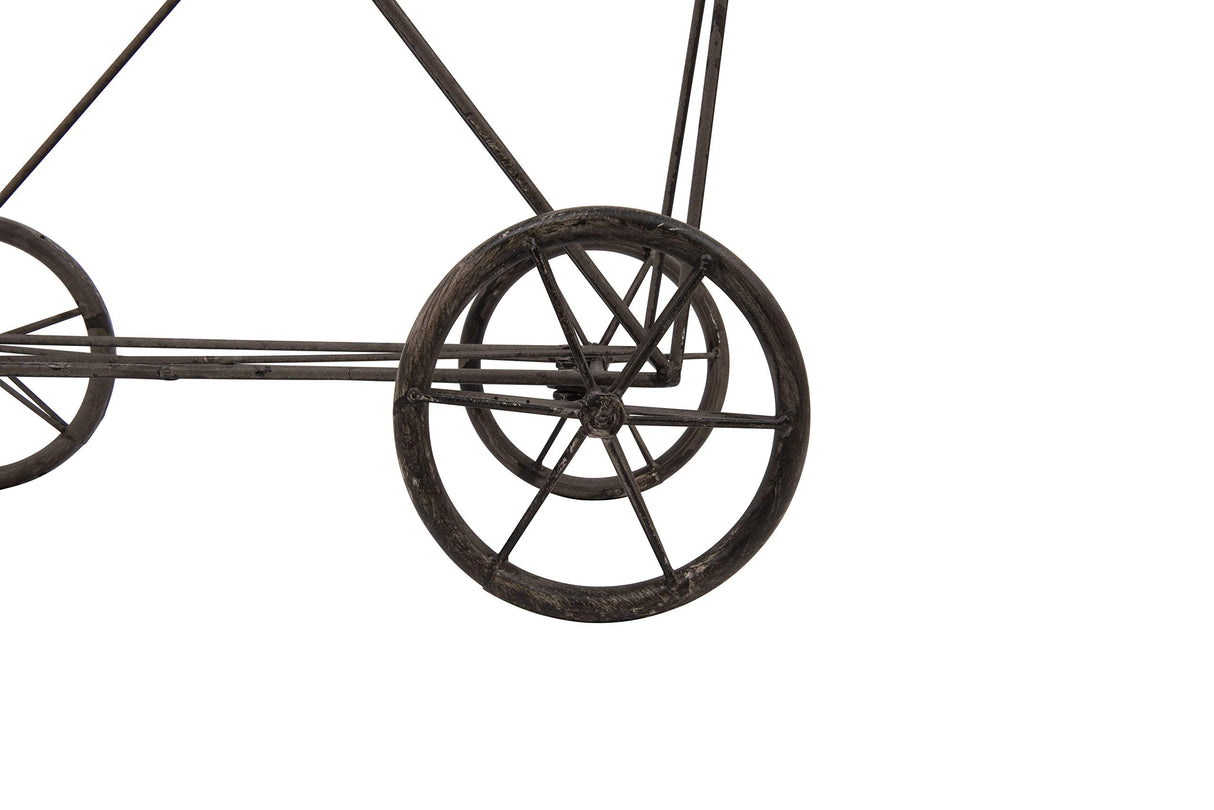 Creative Co-op Vintage Metal Laundry Basket with Wheels 25" x 15" x 26 3/4" (W x D x H) Creative Co-Op