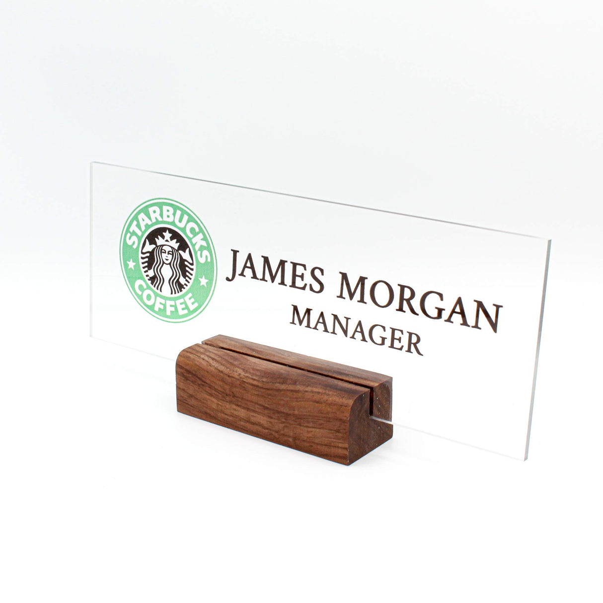 Personalized nameplate Desk Decor Office Unique Gift Custom Logo tech Desk Custom Wood Name Plate for him and her Occasion Gift (8"x3") DeskPlate