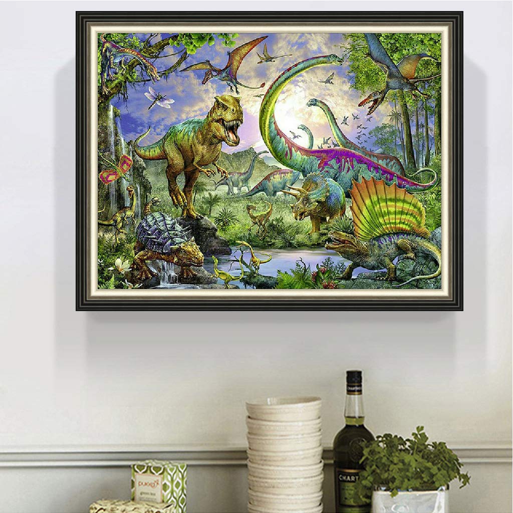 RUIFVJ Diamond Art Painting for Adults Kids 5D Diamond Kits Beginner DIY Dinosaur Full Drill Diamond Art Home Wall Decor Gift 11.8x15.7inch RUIFVJ