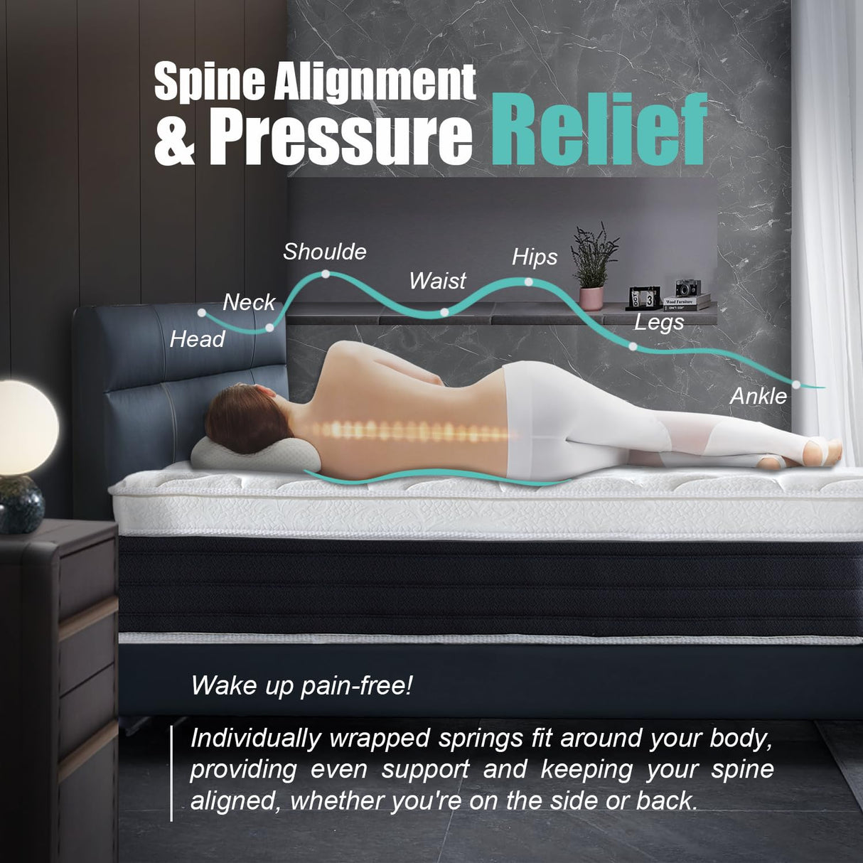 Soxgim King Mattress 12 inch King Size Mattress 80"*76"*12" Healthy Material Soft Comfortable Breathable Four-Sided Reinforcement Quiet Easy to Clean Vacuum Packed Soxgim