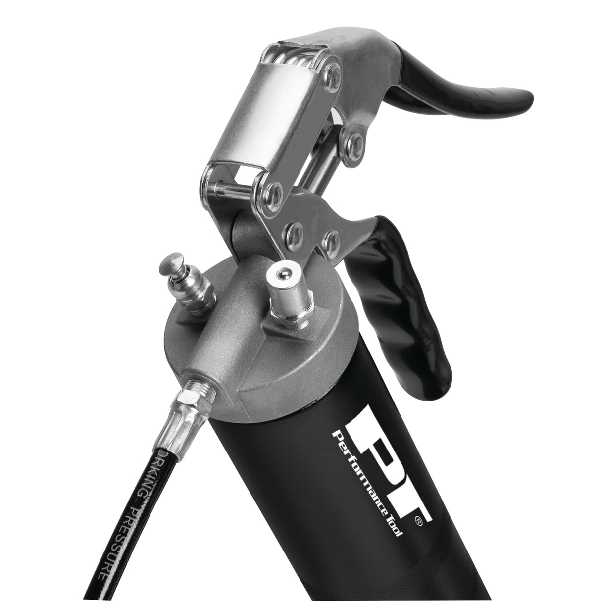 Performance Tool W54204 Professional 14oz Pistol Grip Grease Gun, Ergonomic and Efficient Lubrication Solution for Industrial and Automotive Applications. Performance Tool