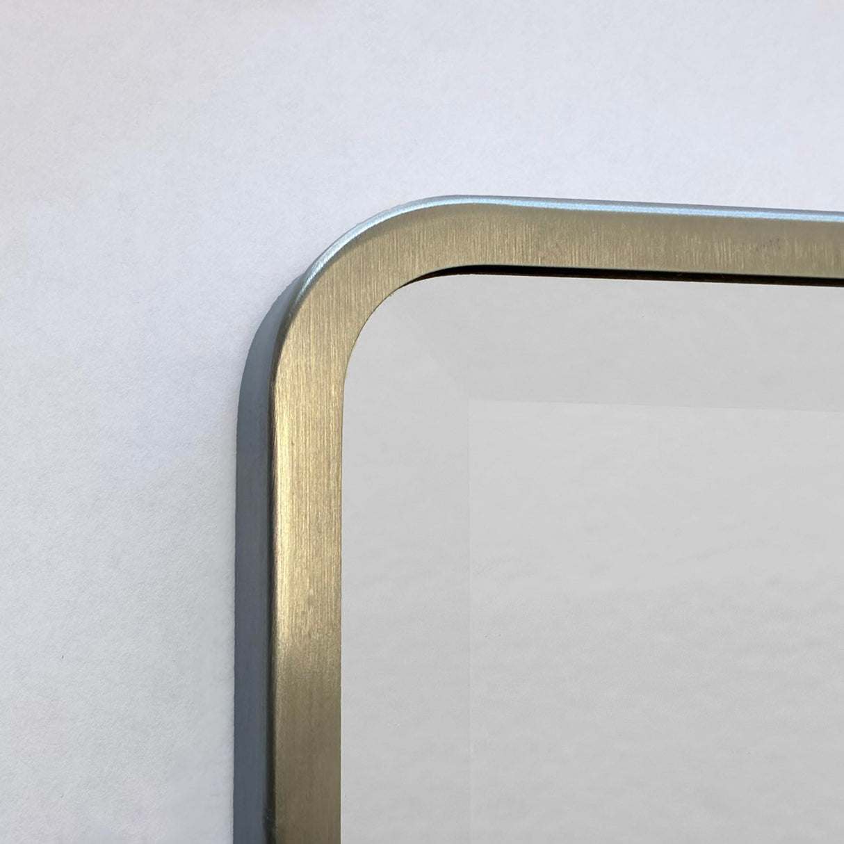 16x20 Austin Farmhouse Metal Framed Rounded Rectangle Recessed Bathroom Medicine Cabinet, Beveled Mirror, 14x18 in-Wall Opening, powder-coated Steel, Glass Shelves, Magnet Close, Brushed Nickel Fox Hollow Furnishings