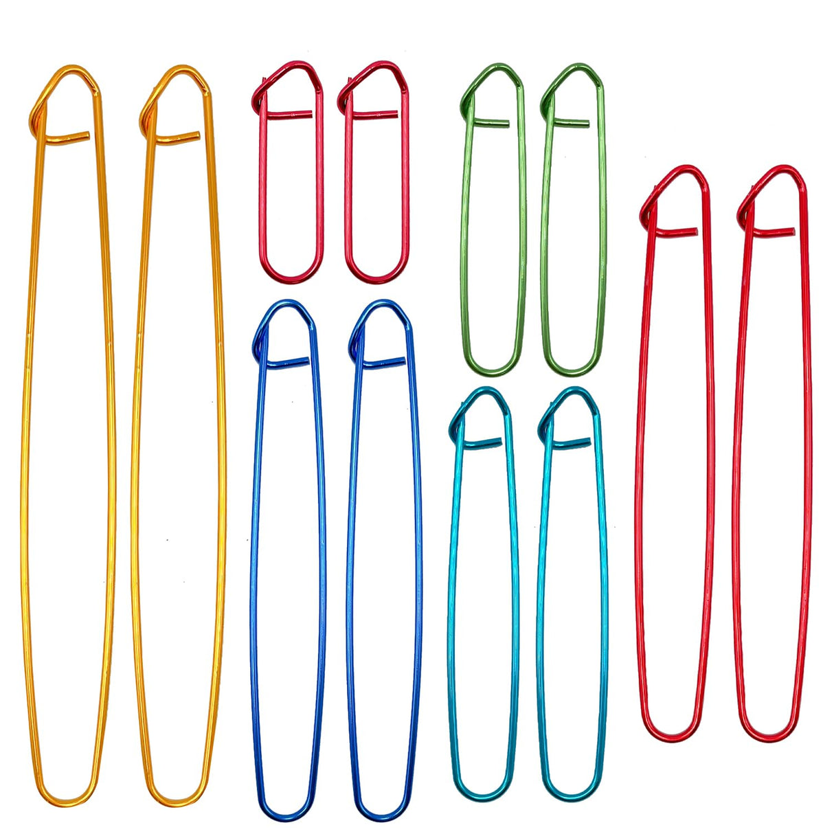 OWMOSYX 12 Pcs Knitting Stitch Holders Aluminum, Colorful Yarn Stitch Holder for Practical Knitting Crochet Tools for Sweaters Socks Yarn Sewing DIY Blankets OWMOSYX