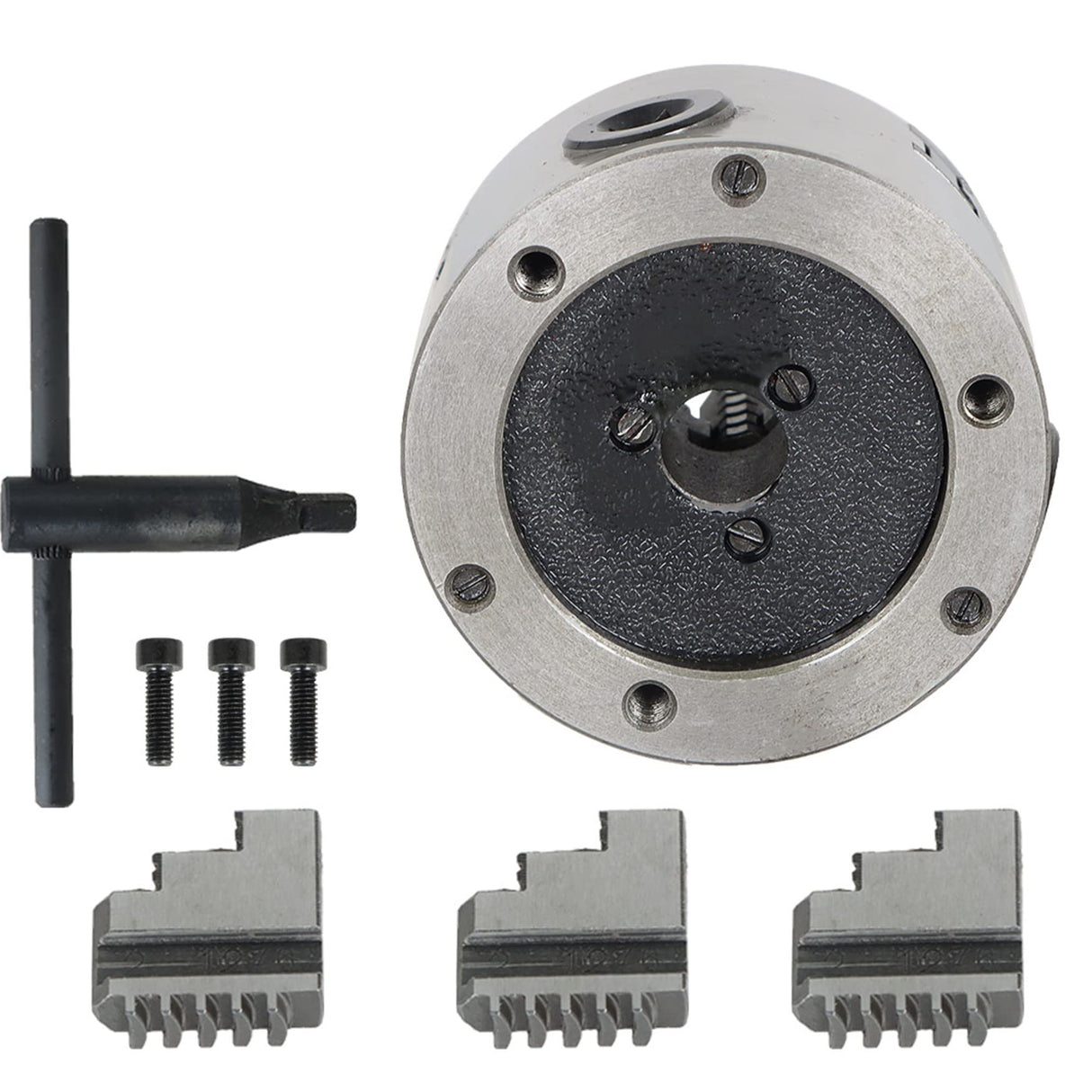 WFLNHB K11-80 3 Inch 3 Jaw Self Centering Lathe Chuck 3" for CNC Drilling Milling Machine Total 2 Set of Jaws WFLNHB