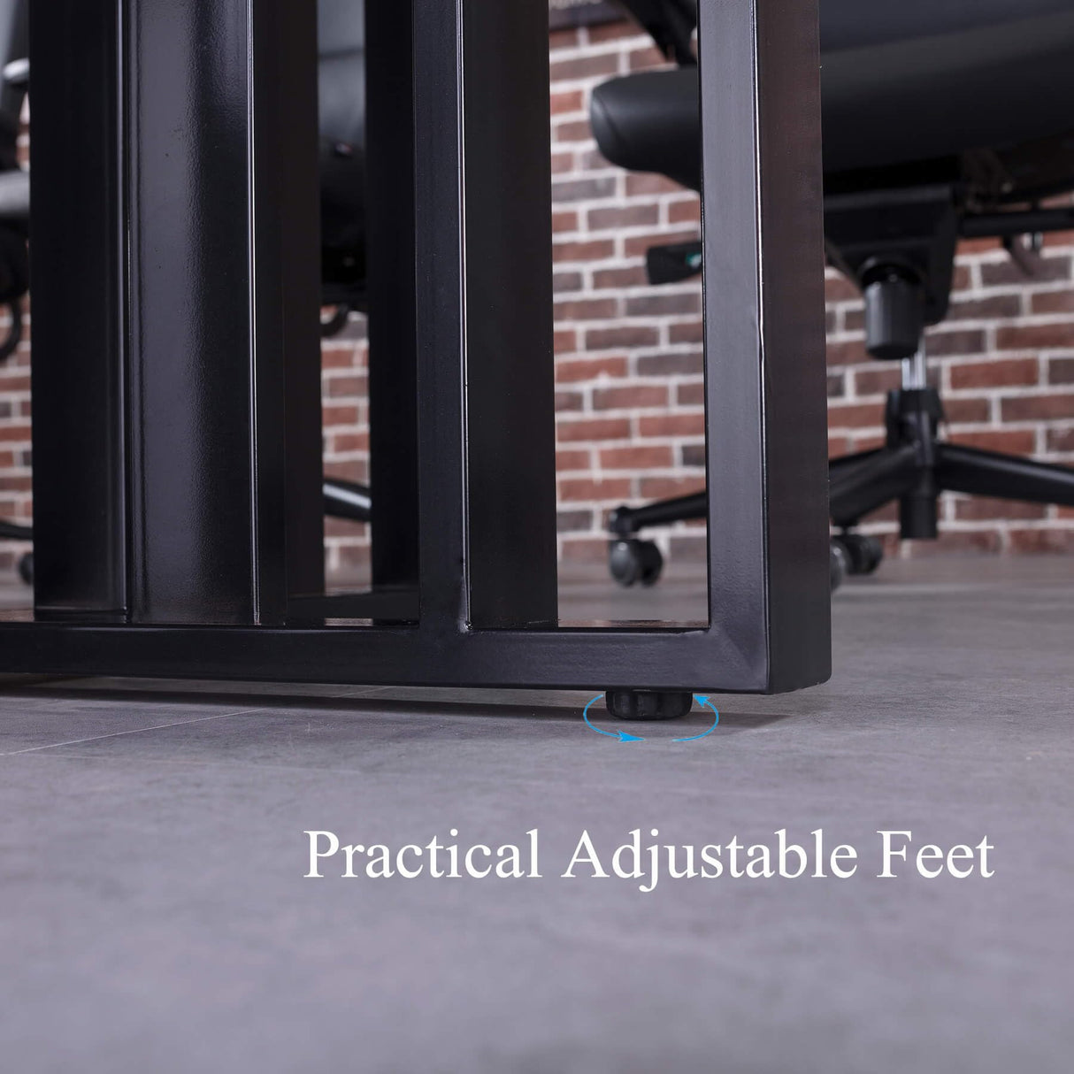 12ft Large Conference Table - 2" Thick Top & Metal Grid Base | Easy Assembly | Cable Management | Commercial Office Desk, Modern Executive Meeting Table for Office (10-20 People) SAINTCY