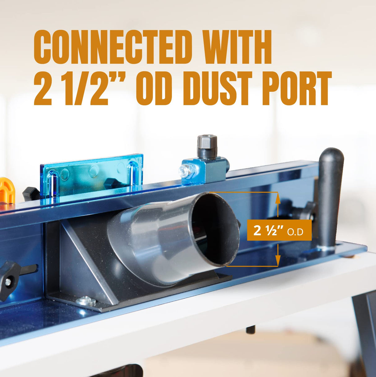 POWERTEC 71655 Deluxe Router Table Fence System 3-1/2" Tall 32" Long POWERTEC