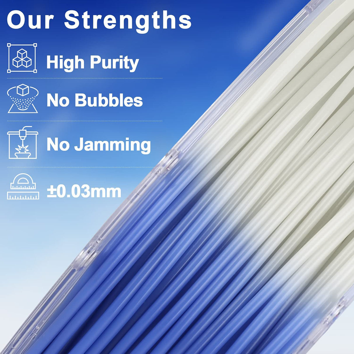 AMOLEN 3D Printer Filament Bundle, Temp Change PLA Filament 1.75mm Bundle,Color Change with Temperature Filament Sets, 3D Printing Filament +/- 0.02mm, Green/Blue/Red/Orange, 200g X 4 AMOLEN