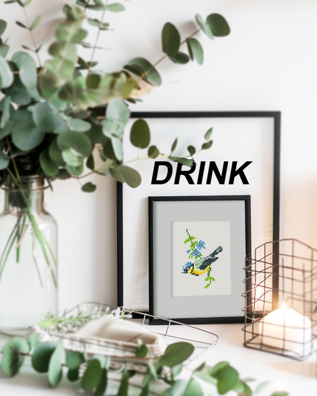 PeakLuv Small Diamond Painting Kits Birds, 12 Pcs Birds Mini Diamond Art Kits for Adults, 5D DIY Square Drill Diamond Dots, Quickly Finishable Cardinal Mini Gem Art for Home Wall Desktop Decor, 6X7in PeakLuv