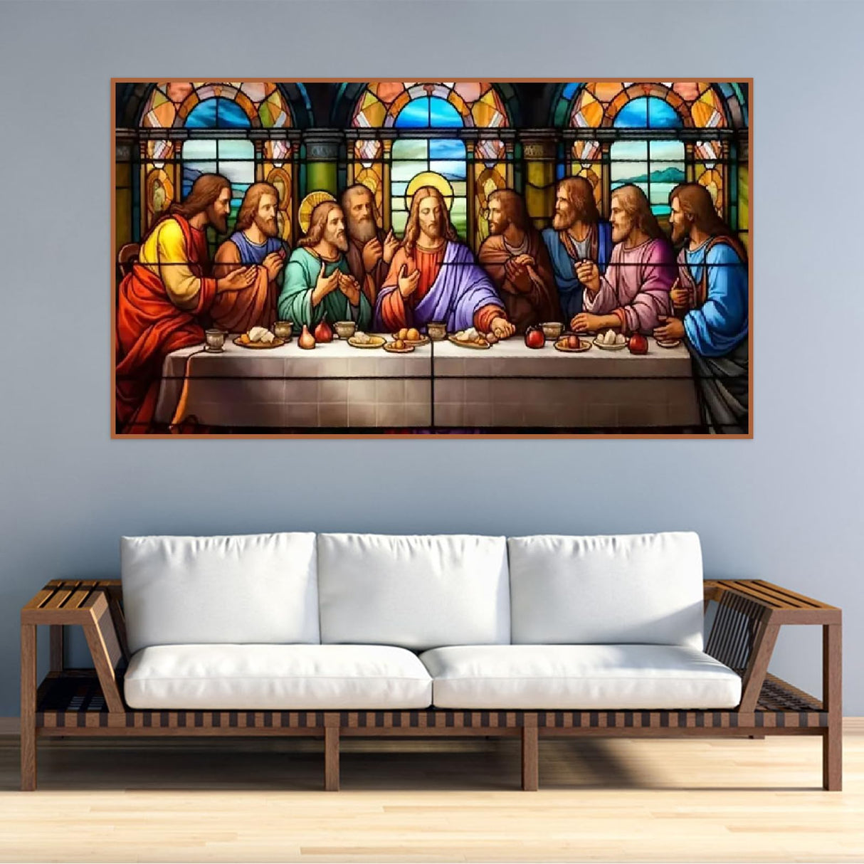 BOHADIY 5D DIY The Last Supper Diamond Painting Kits for Adults, Large Size Full Drill Diamond Arts Rhinestone Pasted, DIY Painting Diamond Dot Arts Crafts for Home Wall Decor Gift 27.5 X 15.7 Inch BOHADIY