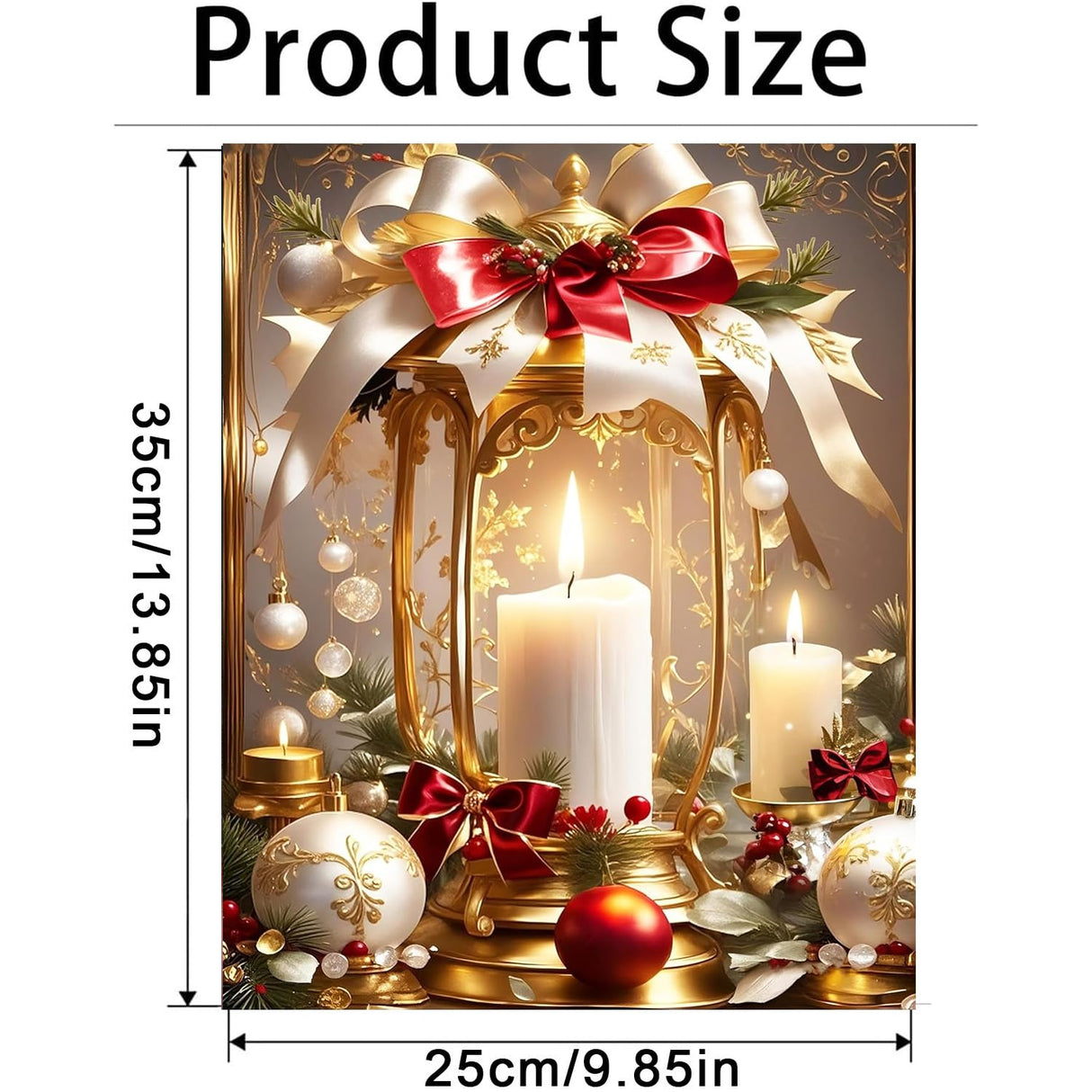 BAWKENTON Paint by Numbers for Adults and Kids, Christmas Candle Painting by Number Kits On Canvas, Number Artist Paint by Number Kit Funny Without Frame DIY, Home Wall Decor, 9.85x13.85in BAWKENTON