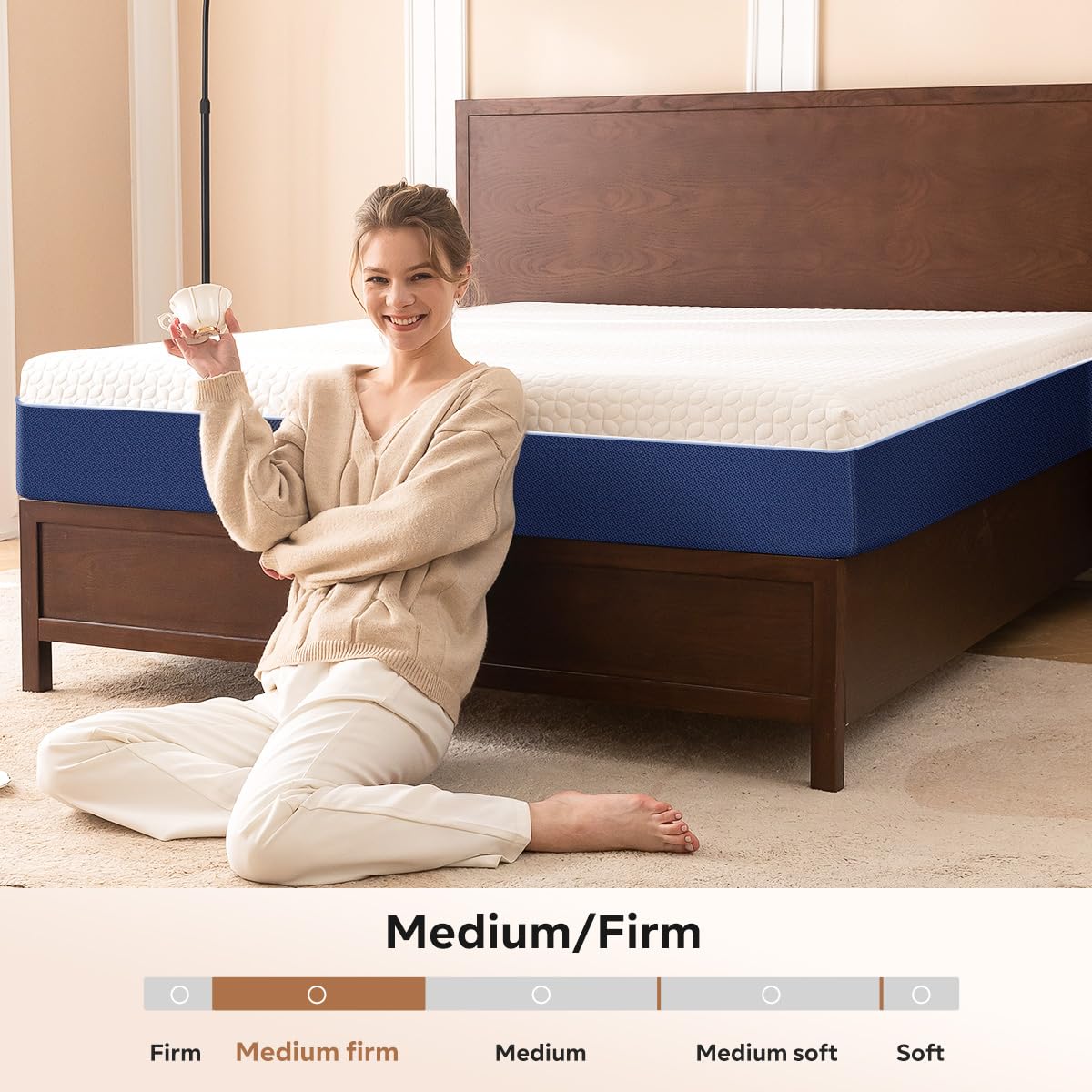 Gelsea Cooling Gel Memory Foam Mattress Made in USA,Hybrid Mattress with Breathable Cover,Bed Mattress in a Box,Pressure Relieving,CertiPUR-US Certified (6 Inch, Full) Gelsea