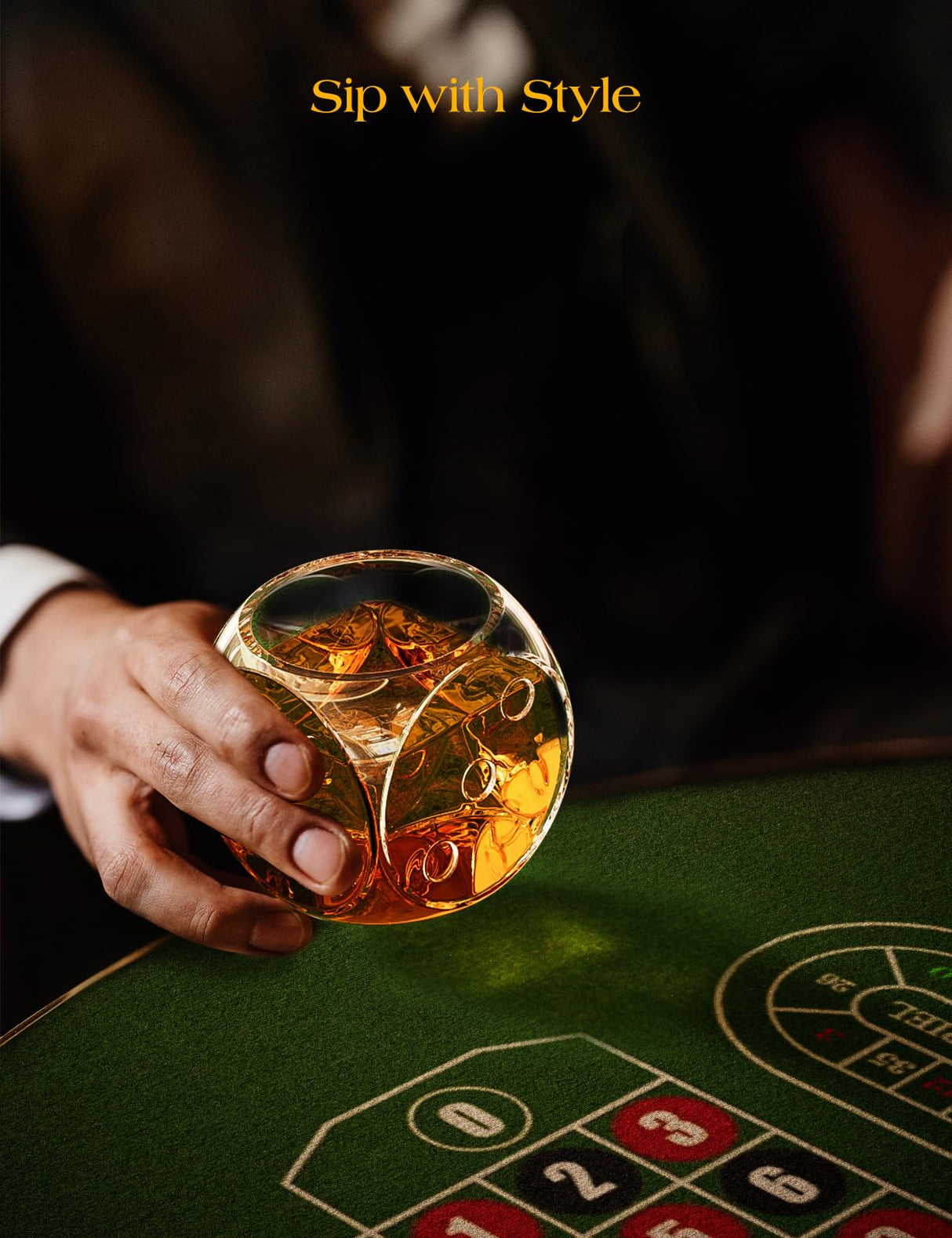 Slot Whiskey Decanter Sets for Men, Kollea 50.7 Oz Whiskey Decanter Set with 4 Dice Glasses, Casino Style Decanter for Bourbon, Gifts for Men Dad, Him, Boyfriend, Guy, Birthday, Anniversary, Valentine Kollea