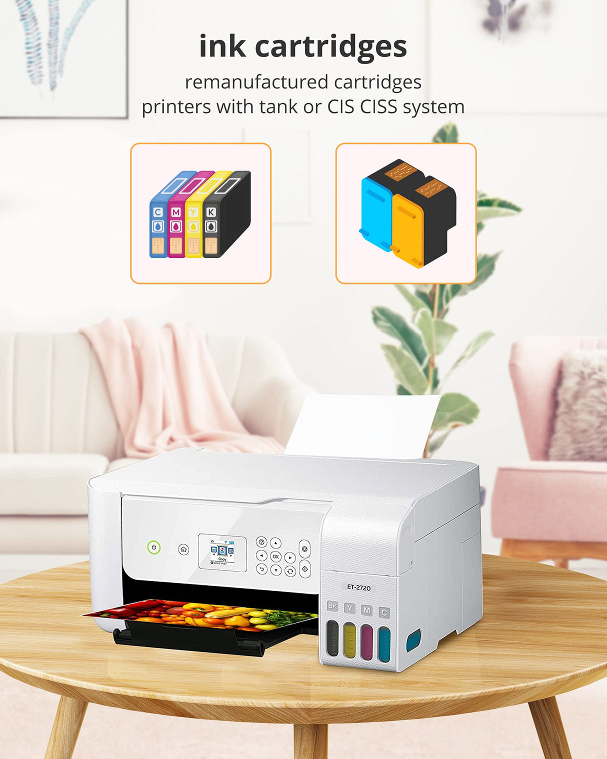 WOKOK Refill Ink Kit for HP 67 67XL 63 63XL 65 65XL 61 61XL 950 950XL 951XL 902XL 952XL Ink Cartridges, 100ML x 5 Bottles with Syringes (2 Black 1 Cyan 1 Magenta 1 Yellow) WOKOK