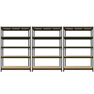 Prilinex Heavy Duty Storage Shelves 48" W x 24" D x 72" H - 3 Packs 5-Tier Adjustable Metal Garage Shelving Unit, Standing Utility Shelf Racks for