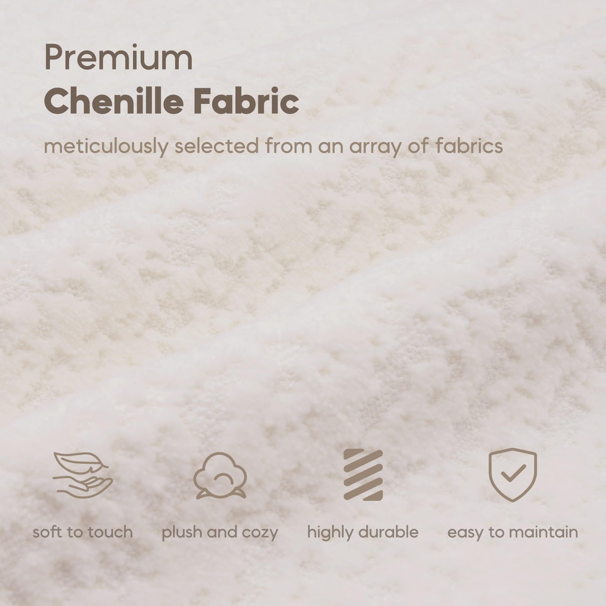 Yoglad 110‘’ Sectional Curved Sofa, Modern Cloud 4-Seater Floor Couch, Minimalist Compression Sofa for Living Room Apartment Studio Office, No Assembly Needed(Chenille, Beige White) Yoglad