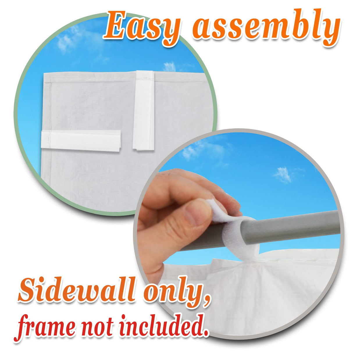 Strong Camel 10 x 20-Feet Carport Replacement Top Canopy Side Wall for Tent Top Garage Carport Shelter (Frame is not Included) (Side Wall) Strong Camel