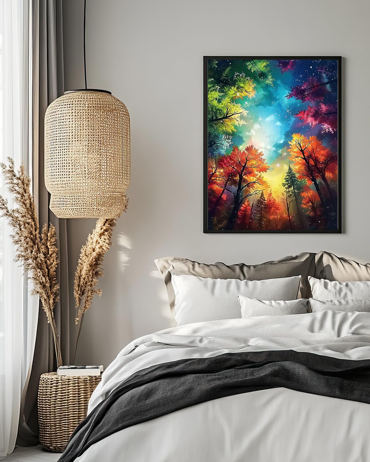 Autumn Landscape Diamond Art Kits for Adults, Crafts 5D Diamond Painting Dot Kit for Adult Beginners, Nature Tree DIY Round Dots Full Drill Diamonds Paintings Arts for Home Wall Decor Gifts 12X16 Inch Luckyrichrui