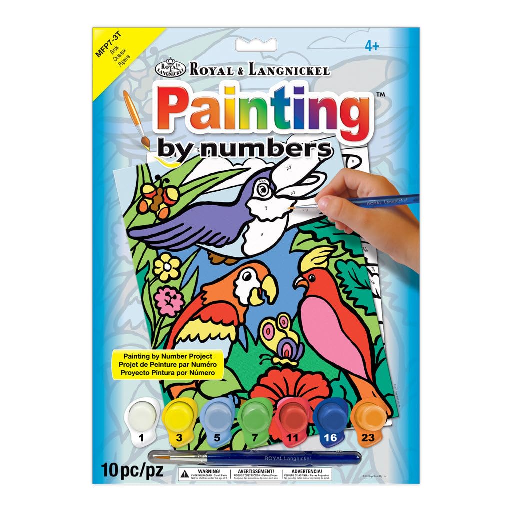 Royal Brush My First Paint by Number Kit, 8.75 by 11.375-Inch, Birds (MFP-7) Royal & Langnickel