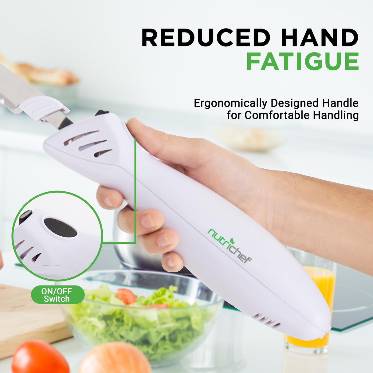 NutriChef Electric Carving Turkey Slicer Kitchen Knife | For Thanksgiving | Portable Electrical Food Cutter Knife Set with Carving Blades & Wood Carving Stand | Cuts Meat, Bread, Cheese & Fruit NutriChef