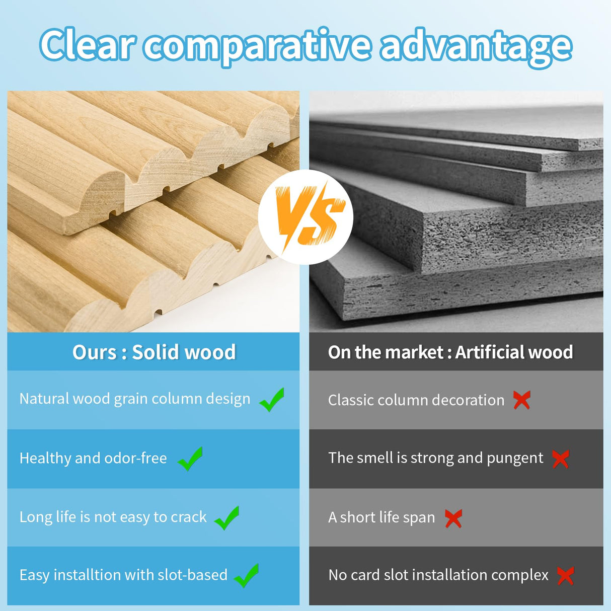 Art3d 4 Pc 96"x5.7" Wood Slat Wall Panel for Interior, Ceiling and Decoration, Semi-Cylinder Design, 15.2 SqFt Art3d