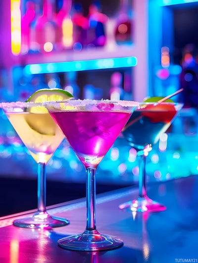 TUTUMAY21 Diamond Painting Kit The Glasses of Colorful Wine on The Table 5D Full Round Diamond Art for Adults with DIY Accessories, Home Wall Decor Premium Gift 12x16 inch