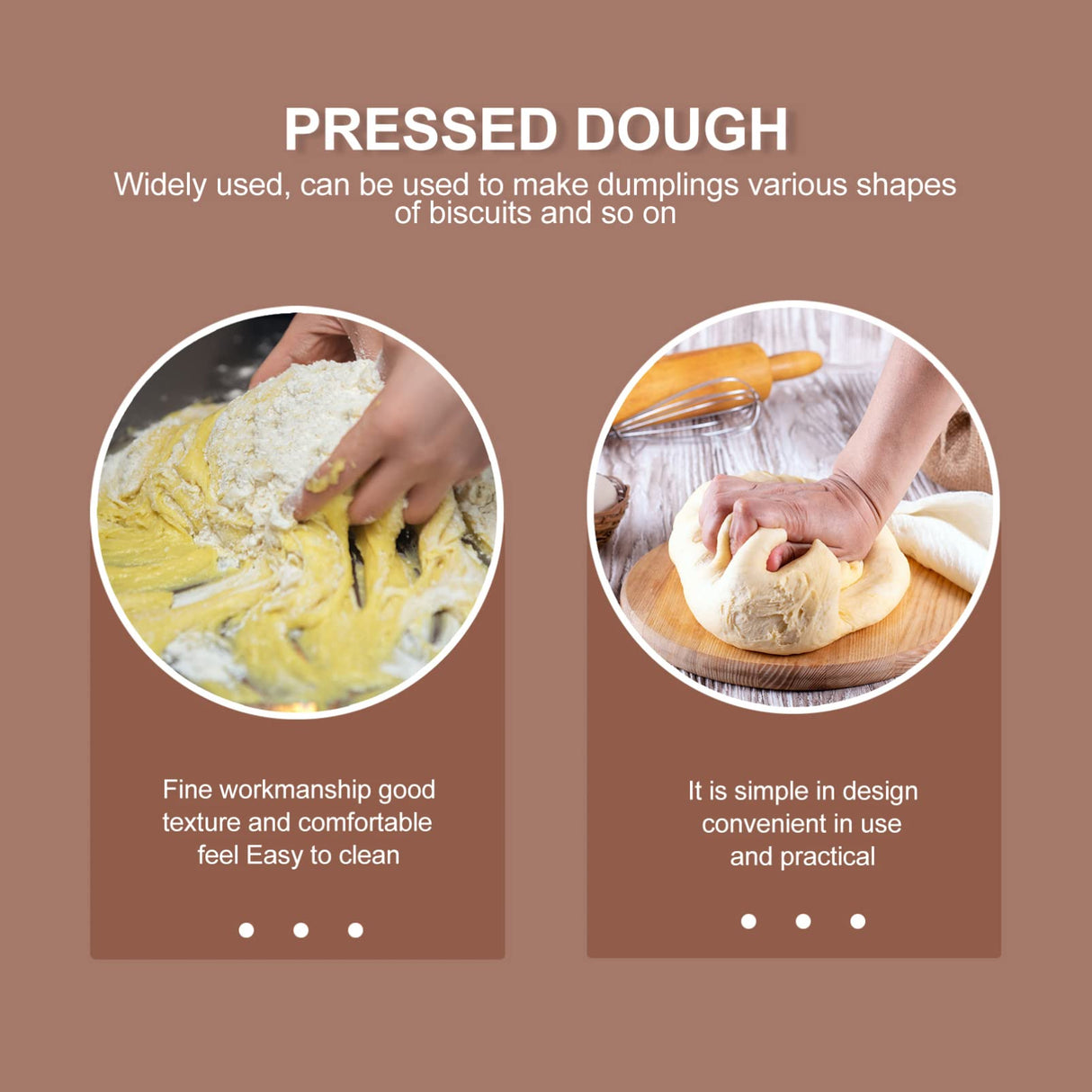 DOITOOL Wood Tortilla Press, Dumpling Skin Maker Presser Traditional Wood Dough Presser Tortilla Sope Maker, Heavy Duty Corn Tortilla Machine DOITOOL