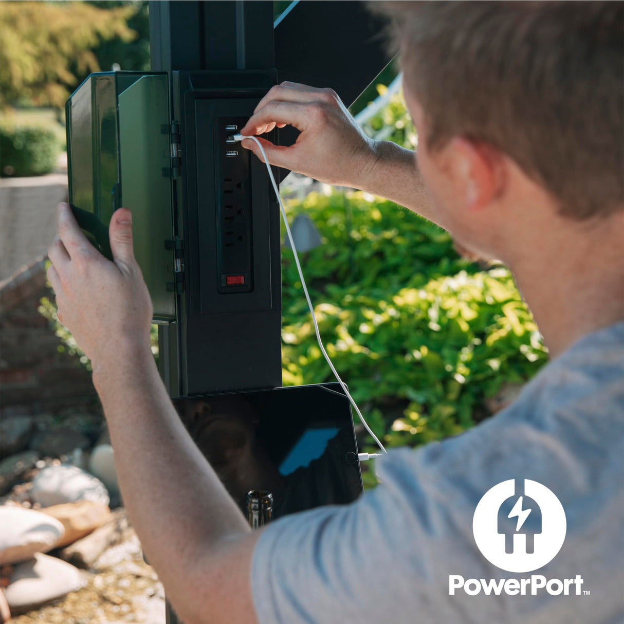 Backyard Discovery Rockport XL 12' x 6' Galvanized Steel BBQ Grill Gazebo Pavilion with Hardtop Steel Roof, Bar Tops, Powerport, Snow Support, Wind Resistance, Cook Station for Outdoor Patio or Deck Backyard Discovery