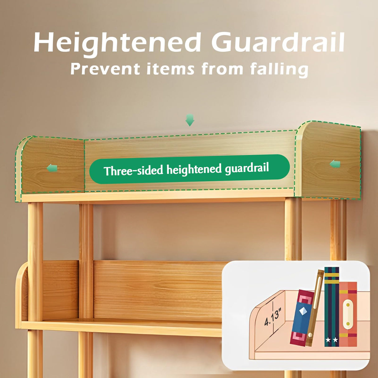 Modern 5-Tier Wooden Bookcase with Solid Oak Frame and User-Friendly Design for Home and Office OSCHF