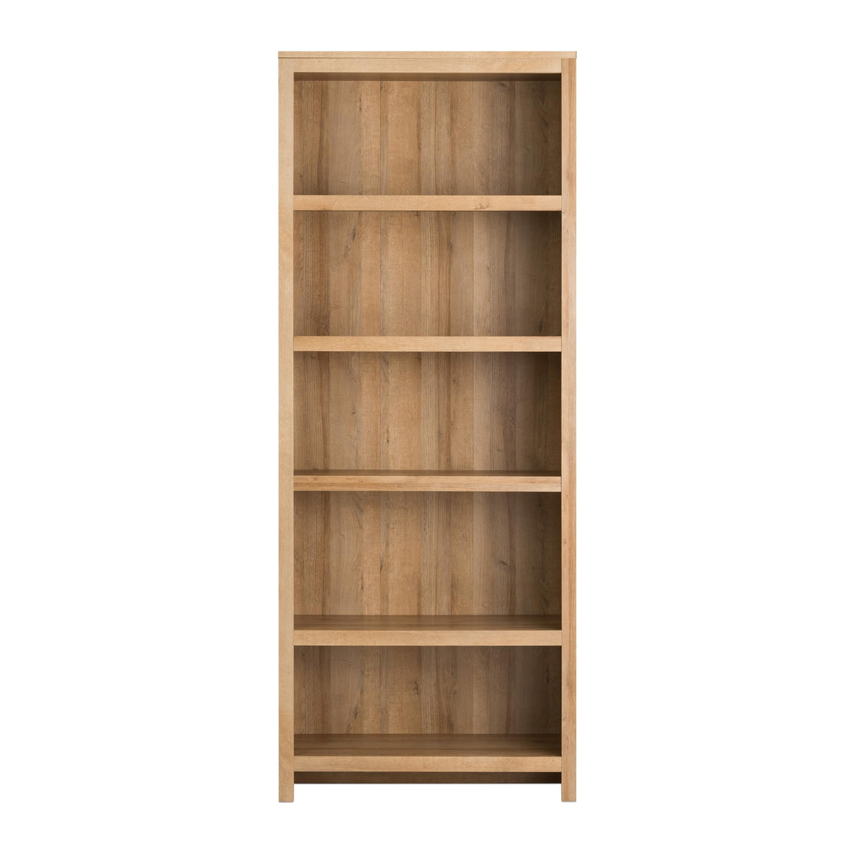 Prepac Moda 5-Tier Tall Wooden Bookcase, Oak Storage Cabinet, Display Cabinet, Bookshelf with Storage Shelves 31.75" W x 80" H x 12" D for Home Office, Living Room, Bedroom Organizer Prepac