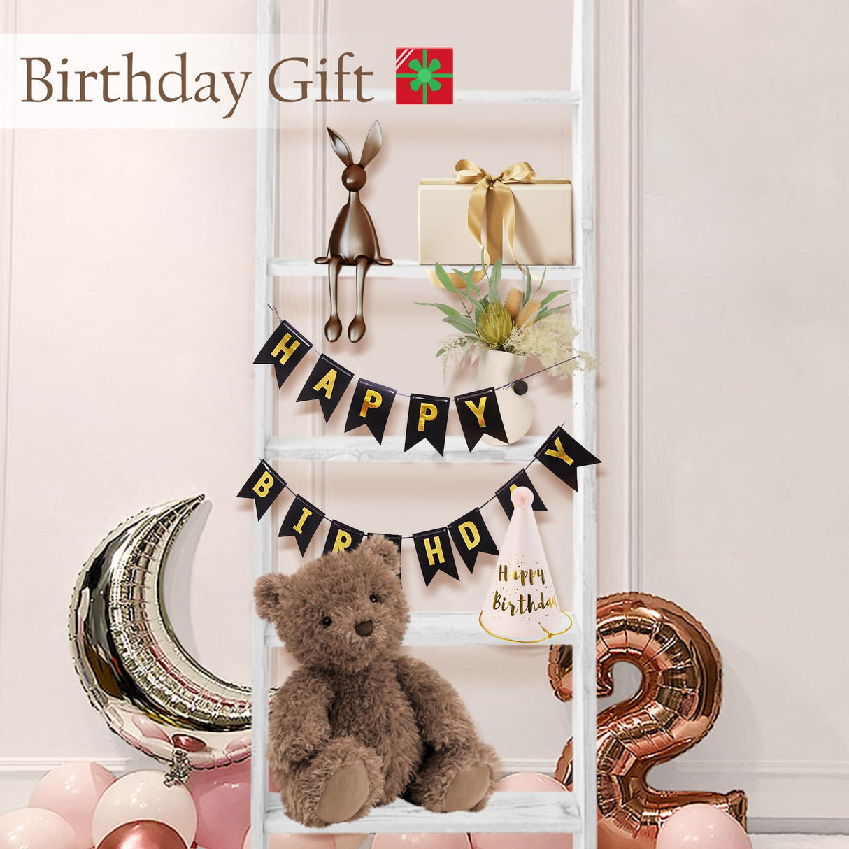 Honest Blanket Ladders for The Living Room, 5-Tier Blanket Holder, Wall-Leaning Blanket Rack, Ladder Shelves, Wooden Quilt Ladder, Farmhouse Decor, White HONEST OUTFITTERS