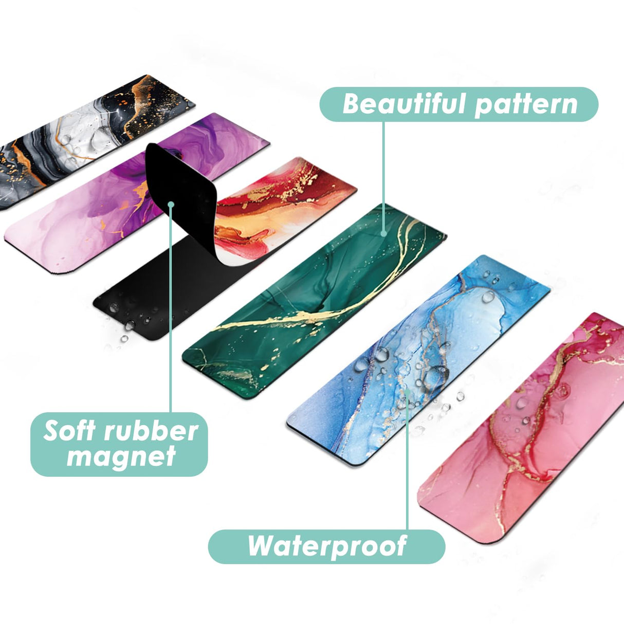 30 Pieces Bookmark, Magnetic Bookmarks for Book Lovers Women Men, Bookmarks Bulk for Reading Lovers, Magnet Bookmark Clips for Teachers Students MAJUNEY