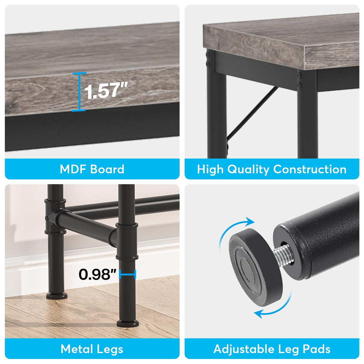 Tribesigns 70.9 Inch Extra Long Console Table, Narrow Long Sofa Table Behind Couch, Rustic Grey Entryway Hallway Table Industrial Height Bar Table for Living Room Tribesigns