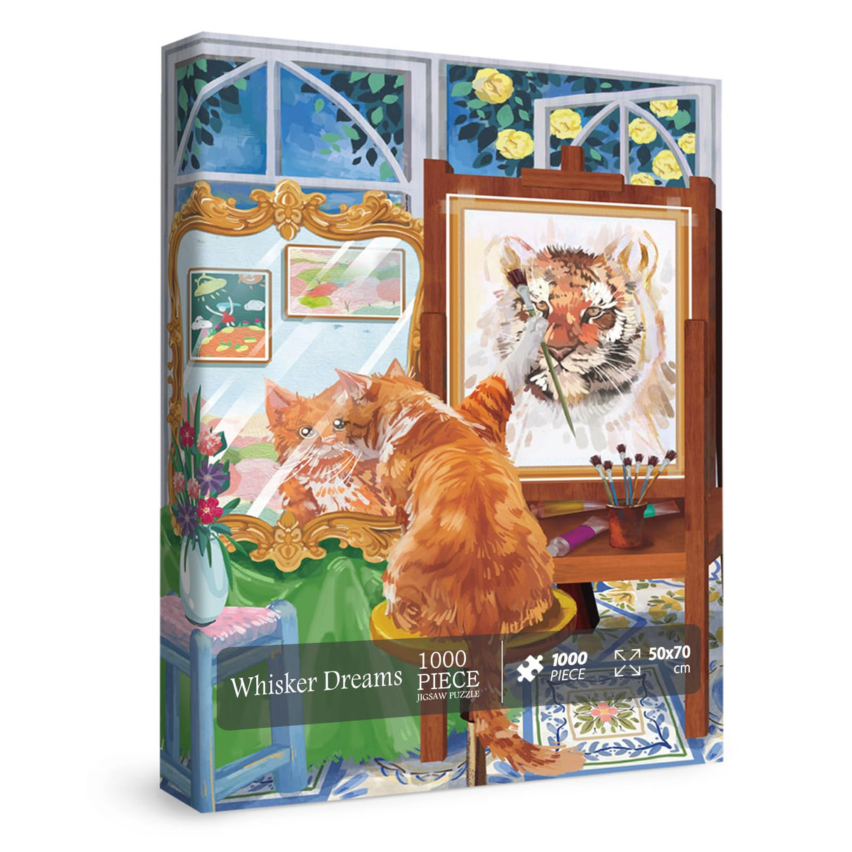 Funny Cat Puzzles for Adults 1000 Pieces, Cat Tiger Jigsaw Puzzle, Kitten Jigsaw Puzzles Animals for Home Decoration IdeaBazar