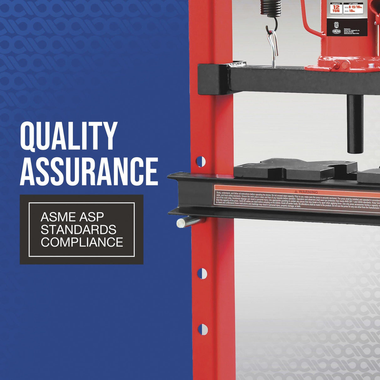 Strongway 12-Ton Hydraulic Shop Press Strongway