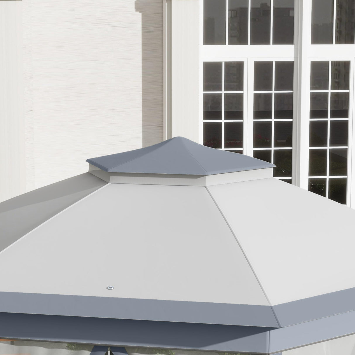 Outsunny 13' x 13' Pop Up Gazebo, Hexagonal Canopy Shelter with 6 Zippered Mesh Netting, Event Tent with Strong Steel Frame for Patio Backyard Garden Wedding Party, Gray Outsunny