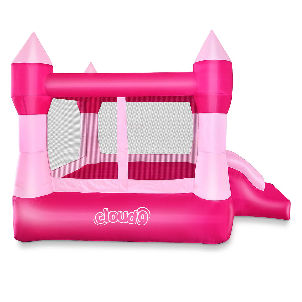 Cloud 9 Princess Bounce House with Blower, Pink Castle Inflatable Bouncer for Kids, Includes Stakes and Repair Patches Cloud 9