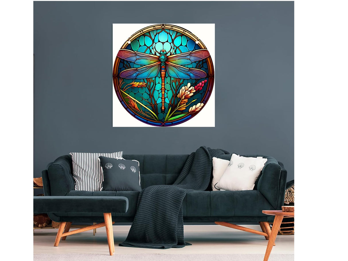 EIBEILI Dragonfly Diamond Art Painting Kits for Adults - Full Drill Diamond Paintings for Beginners, Round 5D Paint with Diamonds Pictures Gem Art Painting Kits DIY Adult Crafts Kits 12x12inch EIBEILI