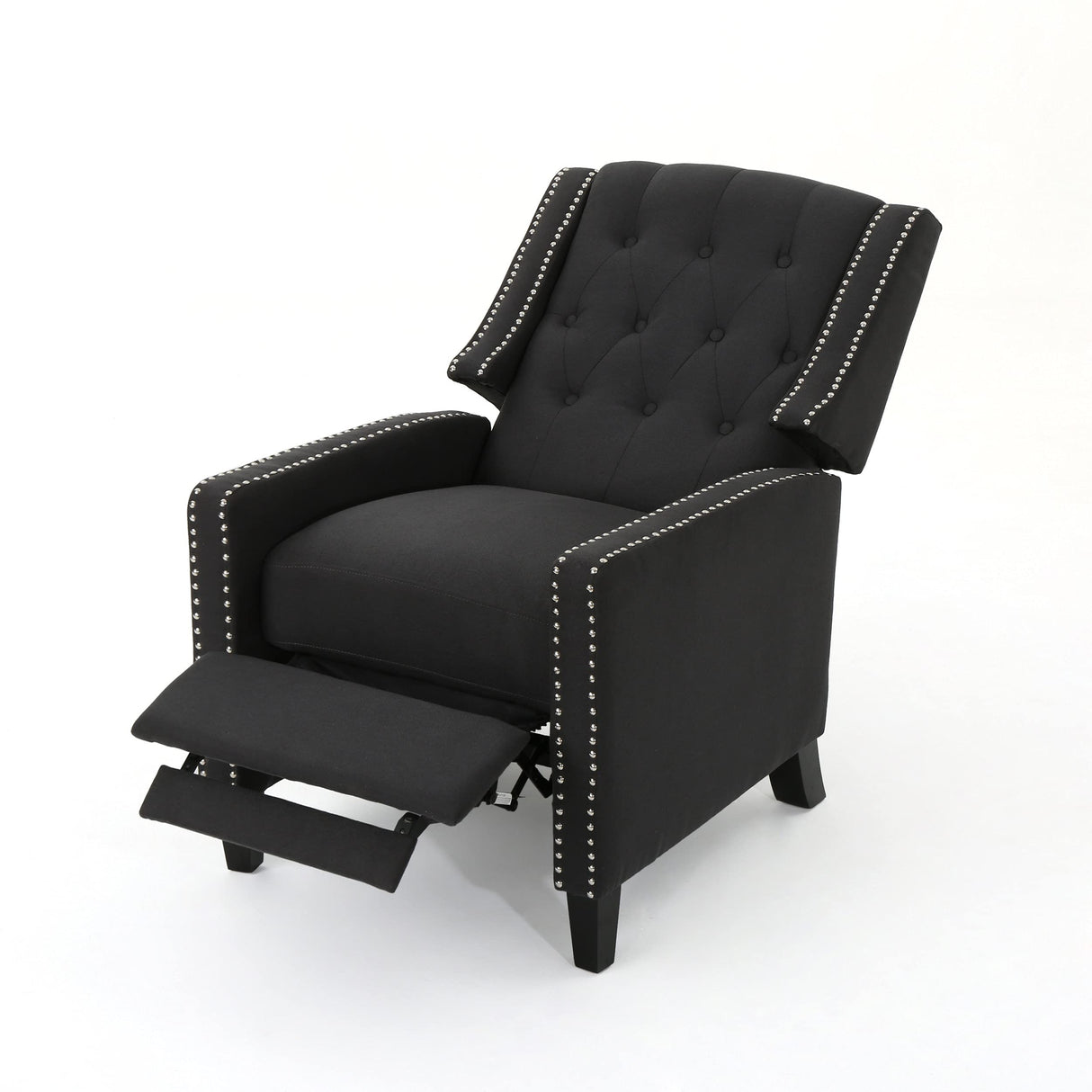 Christopher Knight Home Izidro Traditional Fabric Recliner, Dark Charcoal / Dark Brown Christopher Knight Home