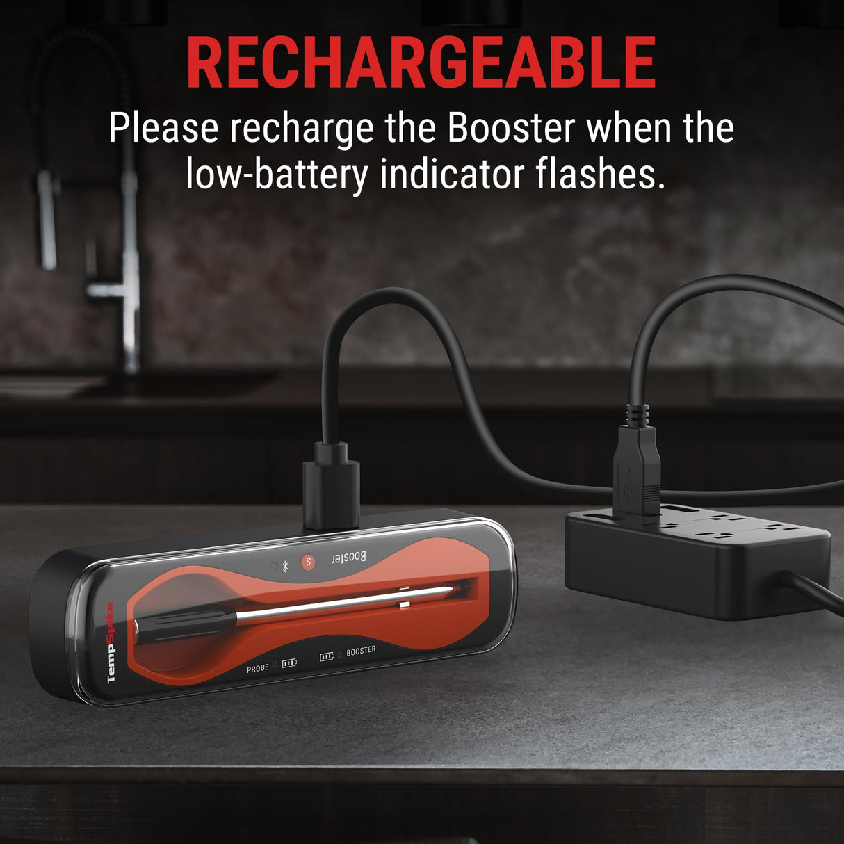 ThermoPro TempSpike 500FT Wireless Meat Thermometer, Bluetooth Meat Thermometer Wireless for Turkey Beef Lamb, Meat Thermometer Digital Wireless for Rotisserie Sous Vide BBQ Oven Smoker Thermometer ThermoPro