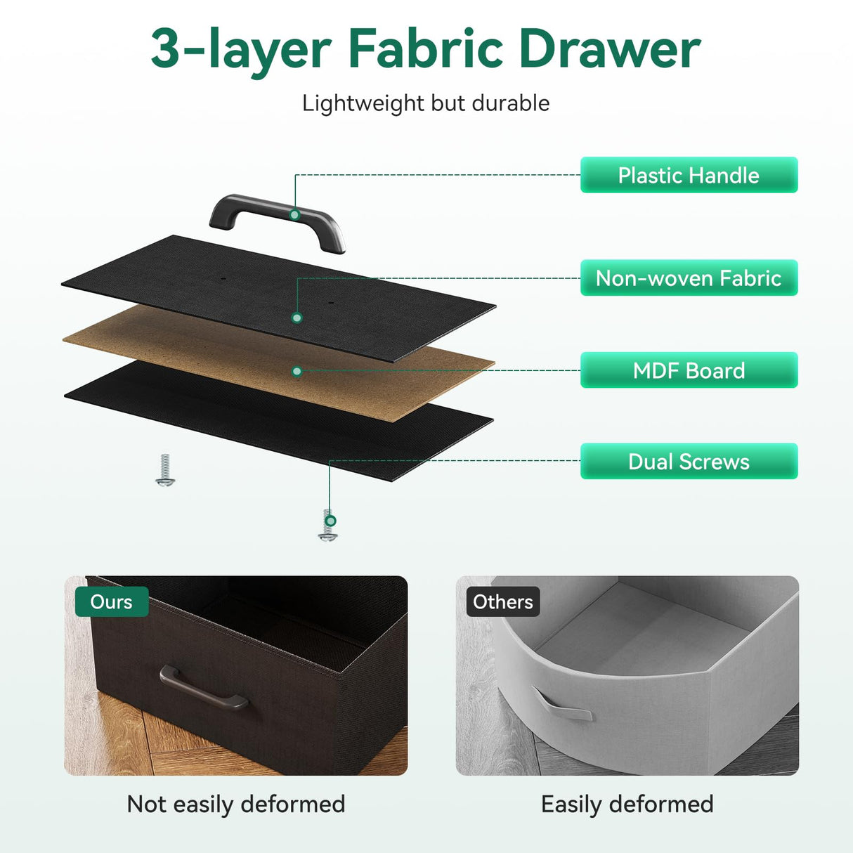 KKL Black Dresser for Bedroom with Light Strip & Power Outlet — 8 Drawers Dressers & Chest of Drawers with Shelf, Wood Top, Metal Frame, Wide Dressers for Girls Bedroom, Living Room, Hallway, Closet KKL