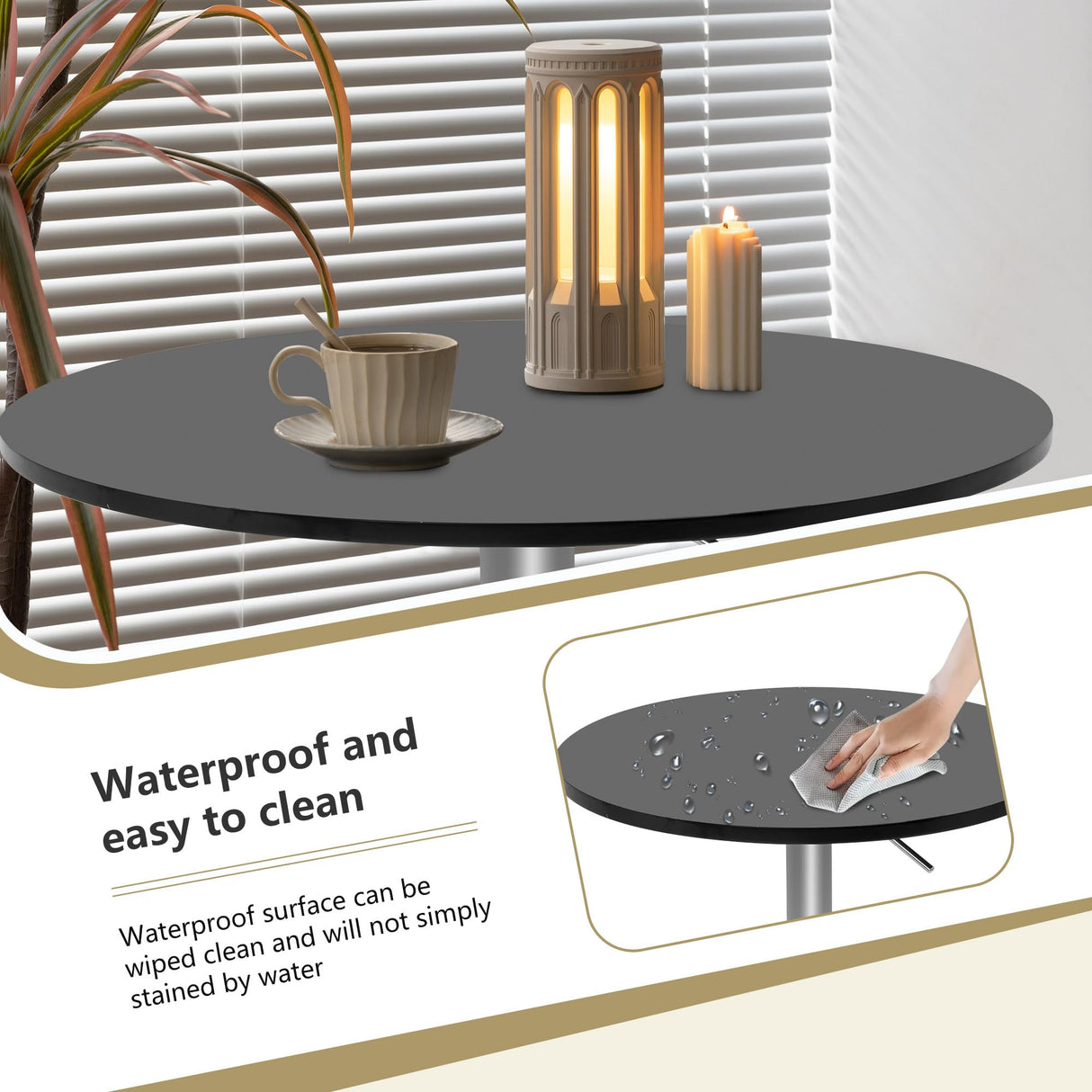 PayLessHere Adjustable Height Bar Table - Modern Pub Table for Dining Room or Kitchen PayLessHere