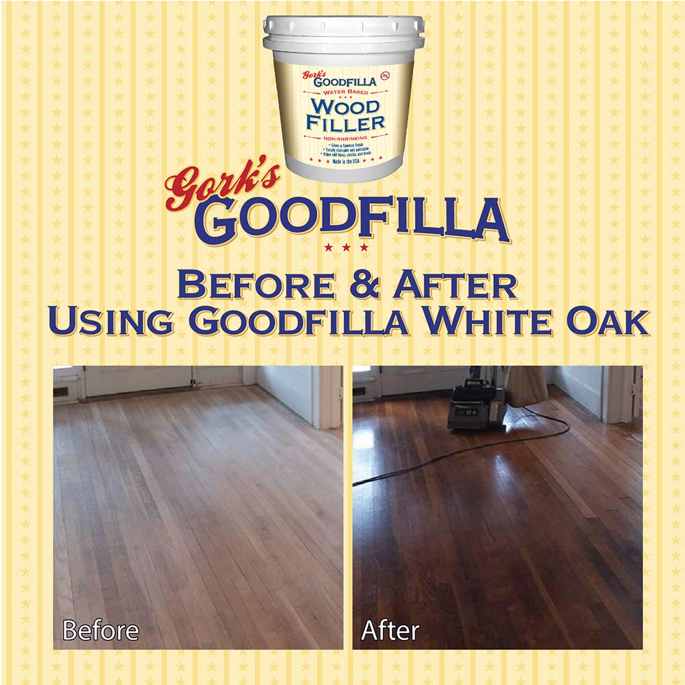 Water-Based Wood & Grain Filler - Neutral Base - 1 Gallon by Goodfilla | Replace Every Filler & Putty | Repairs, Finishes & Patches | Paintable, Stainable, Sandable & Quick Drying Goodfilla