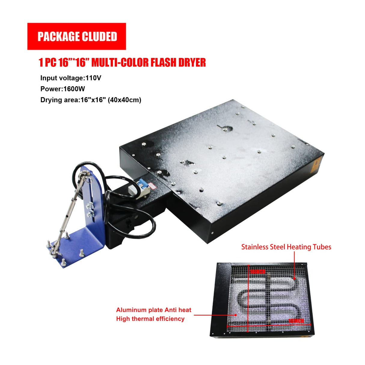 TIANIUSEEN Screen Printing Kit Silk Printing Press Equipment Material 3 Color 4 Station Screen Printer Screen Printing Flash Dryer Drying Cabinet and UV Exposure Unit for T-Shirt DIY Tianiuseen