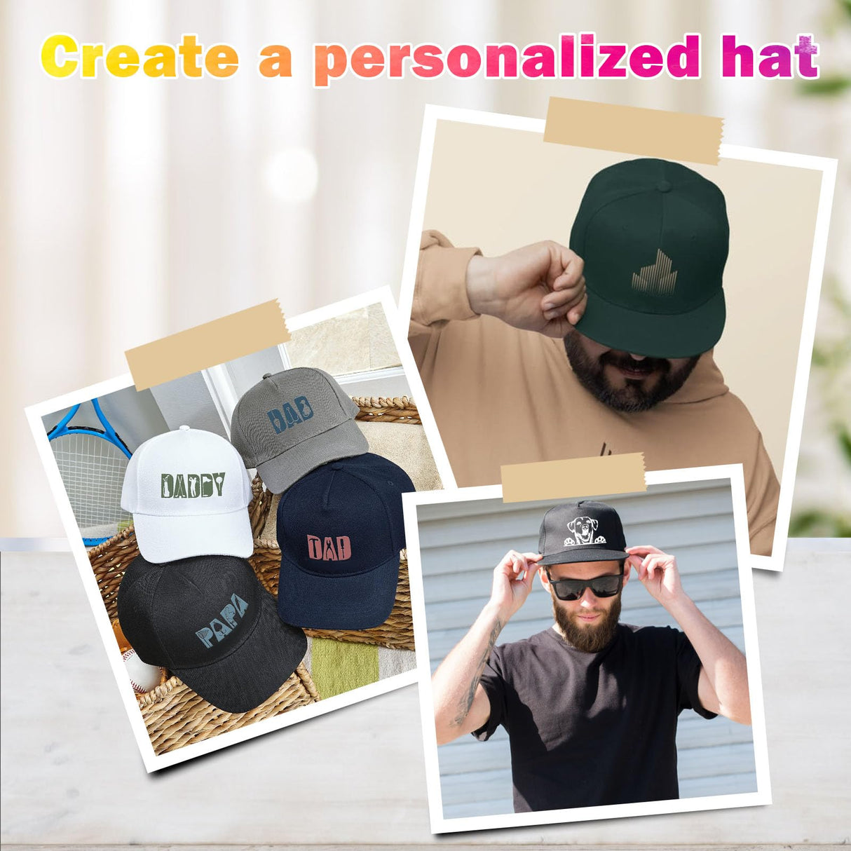 Hat Heat Press Machine for Caps with 2 Interchangeable Platens, Custom Tempe & Timer, 3 Fuses, Auto Start, Provides Sublimation, Heat Transfer and Htv Projects for DIY Hat Designs Haoguo