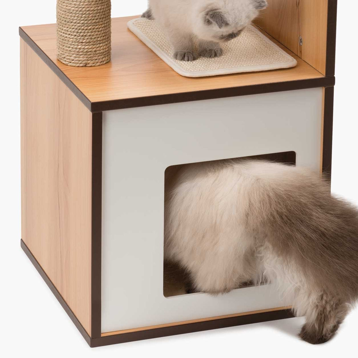 Vesper Cat Tree, Cat Box, Small, Walnut, 52075 VESPER