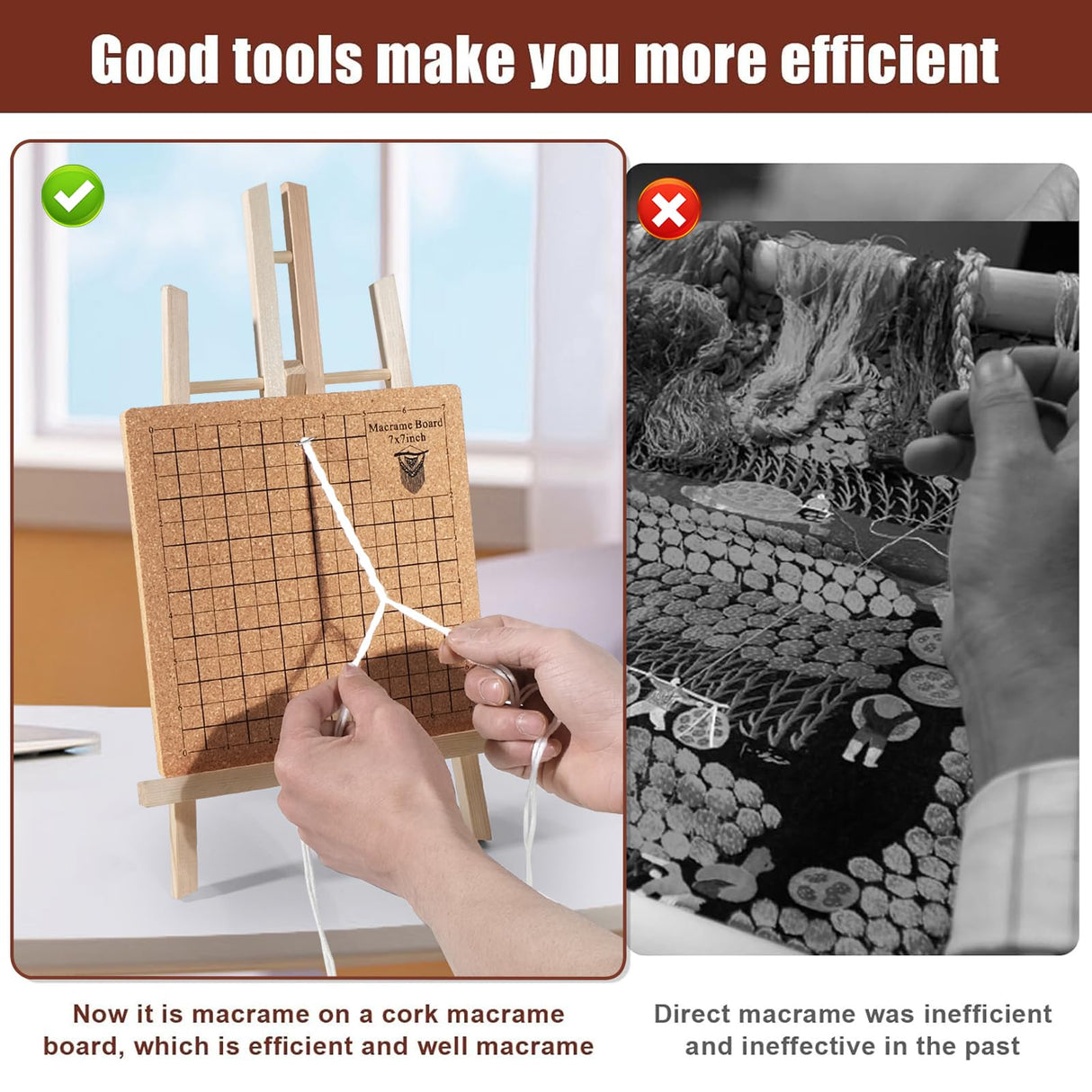 MicoSim 53 PCS Macrame Board Set with Holder and T-pins for Braiding & Cording,Macramé Project Board for Braiding Bracelet Creating Macrame and Knotting Creations MicoSim